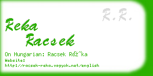 reka racsek business card